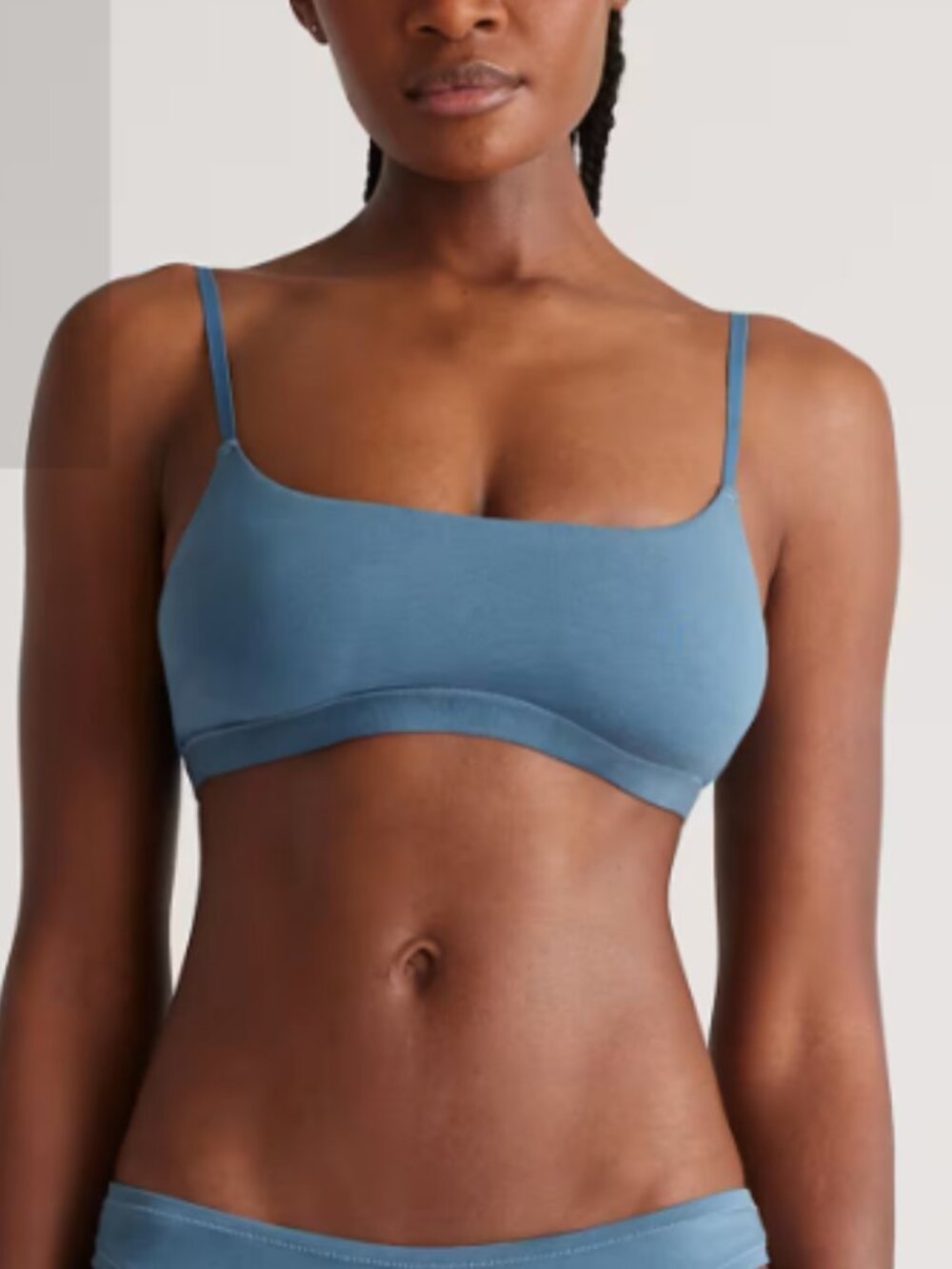 Quince Organic Cotton Bralette (2-pack) Ocean S NEW